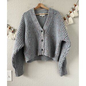 Munthe Tend Cardigan Chunky Knit Wool Blend Slouchy Boho Made In Italy 38 US 8